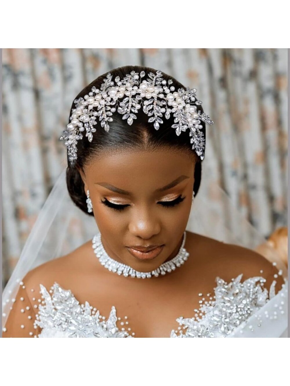 Elegant Pearl Headband for Brides | Wedding Hair Accessory, Silver Hairpiece